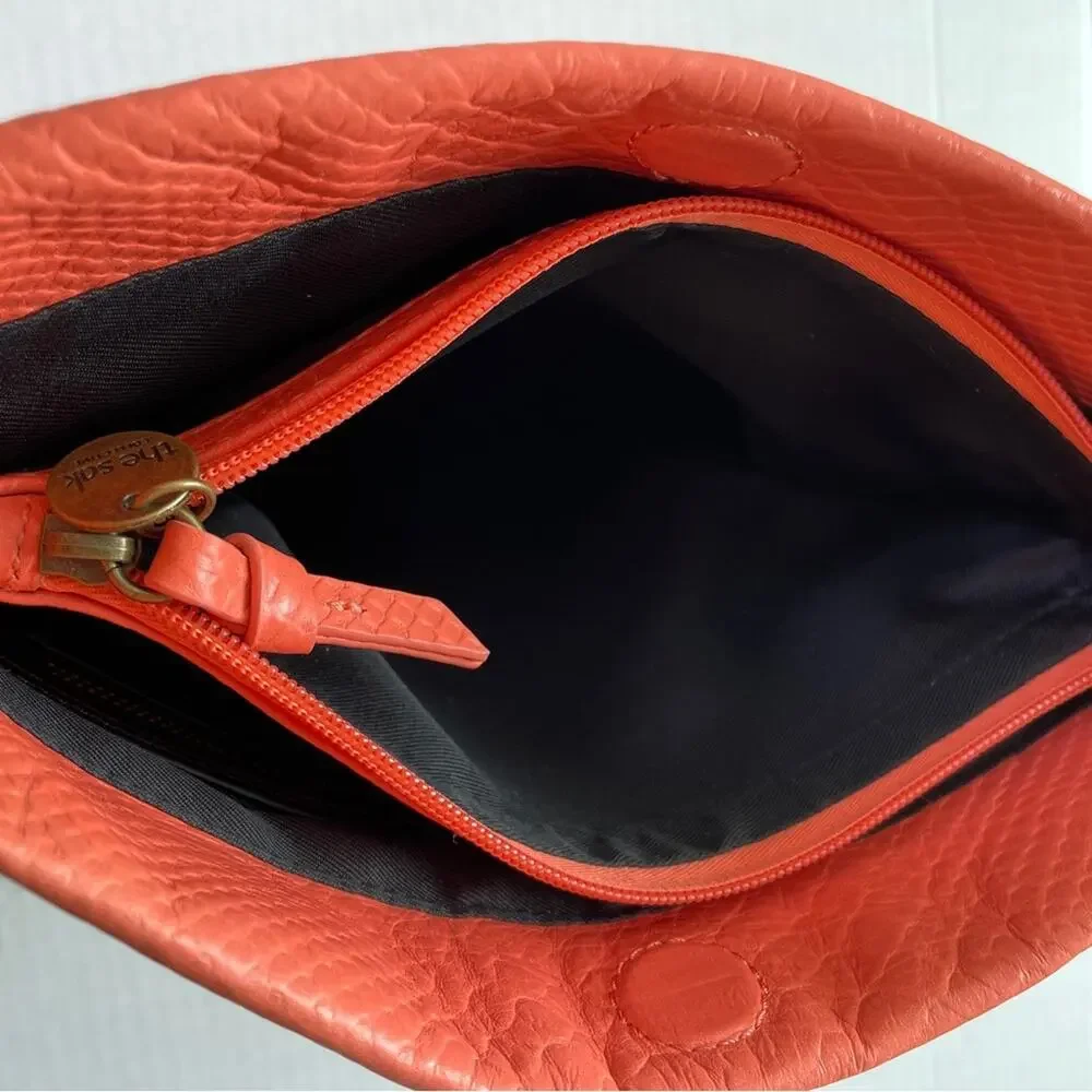 The Sak Coral Crossbody Leather Tassel Purse Croc Embossed Convertible Strap